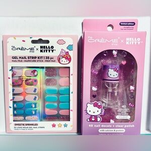 The Crème Shop x Hello Kitty Set of Gel Nail Strip Kit & Decals with Polish